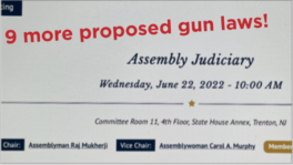 NJ lawmakers to hear 9 new gun bills!